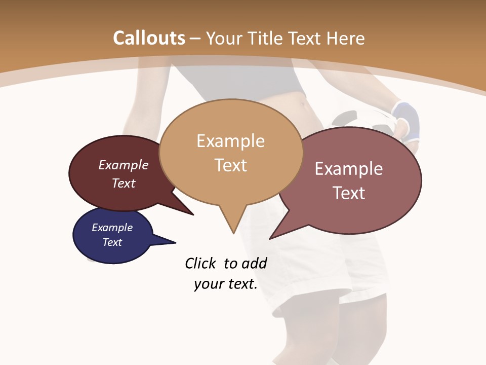 Woman Footballer Pretty PowerPoint Template