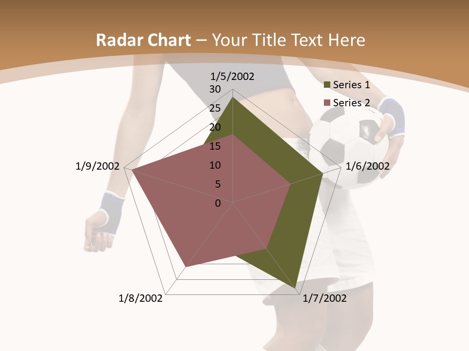 Woman Footballer Pretty PowerPoint Template