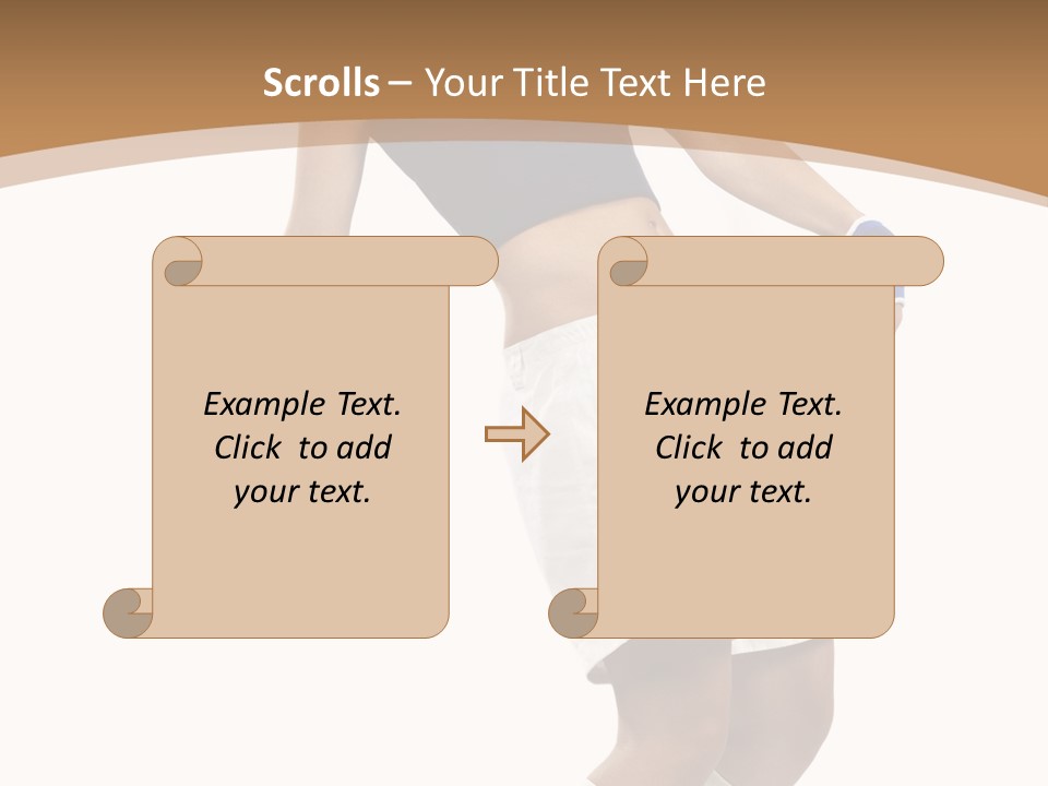 Woman Footballer Pretty PowerPoint Template