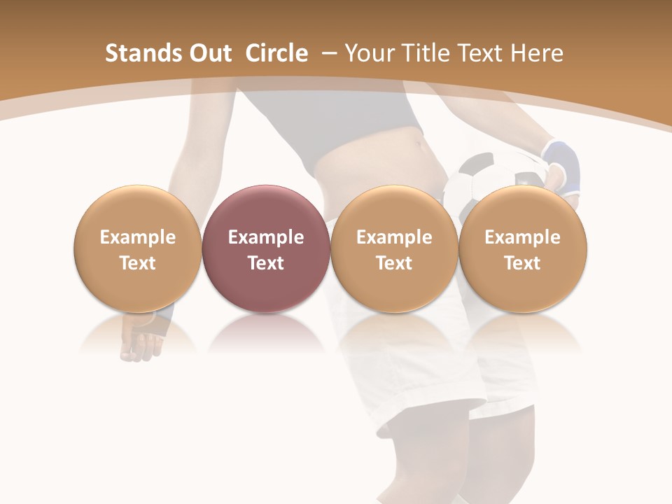 Woman Footballer Pretty PowerPoint Template