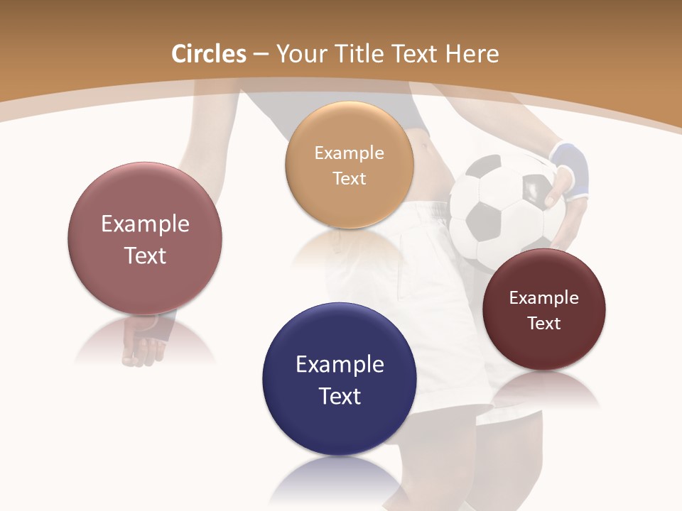 Woman Footballer Pretty PowerPoint Template