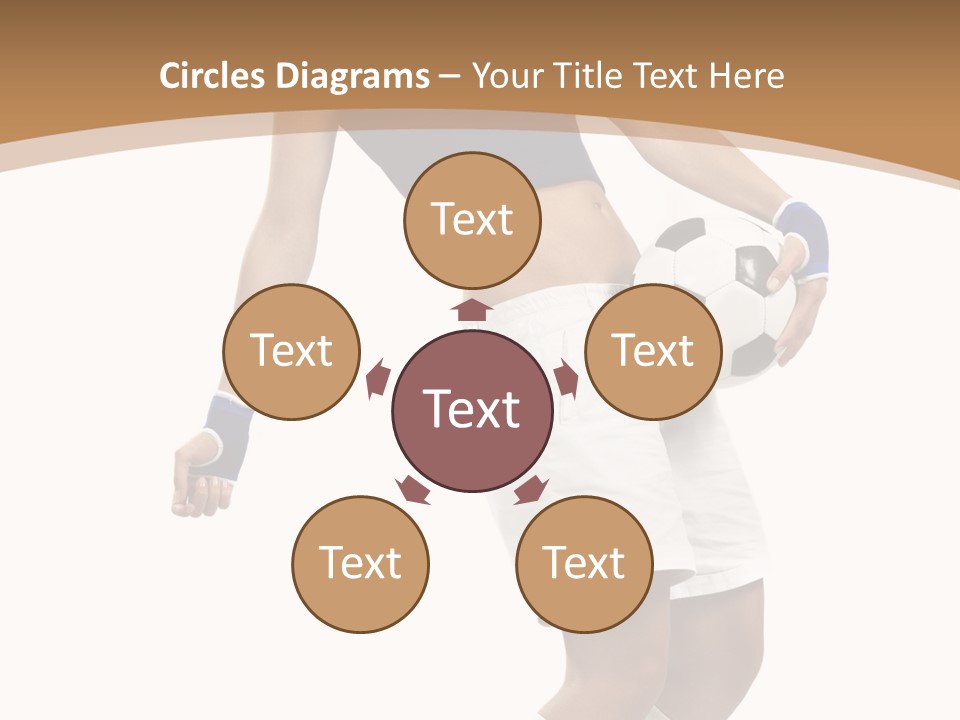 Woman Footballer Pretty PowerPoint Template