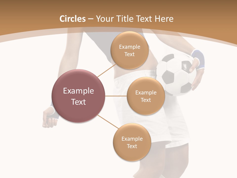 Woman Footballer Pretty PowerPoint Template