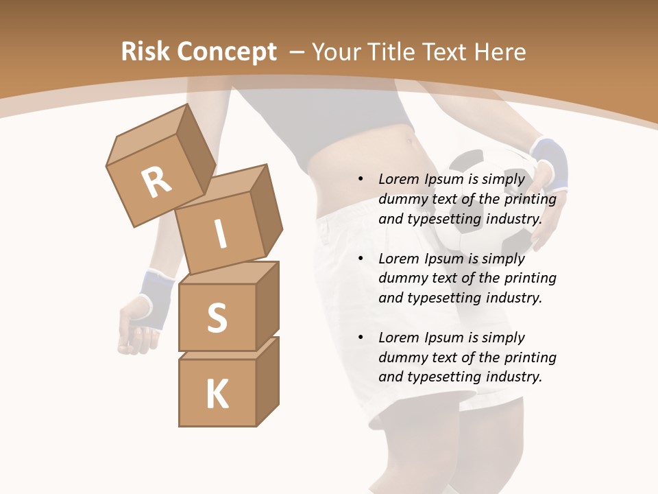 Woman Footballer Pretty PowerPoint Template