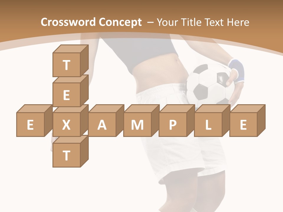 Woman Footballer Pretty PowerPoint Template