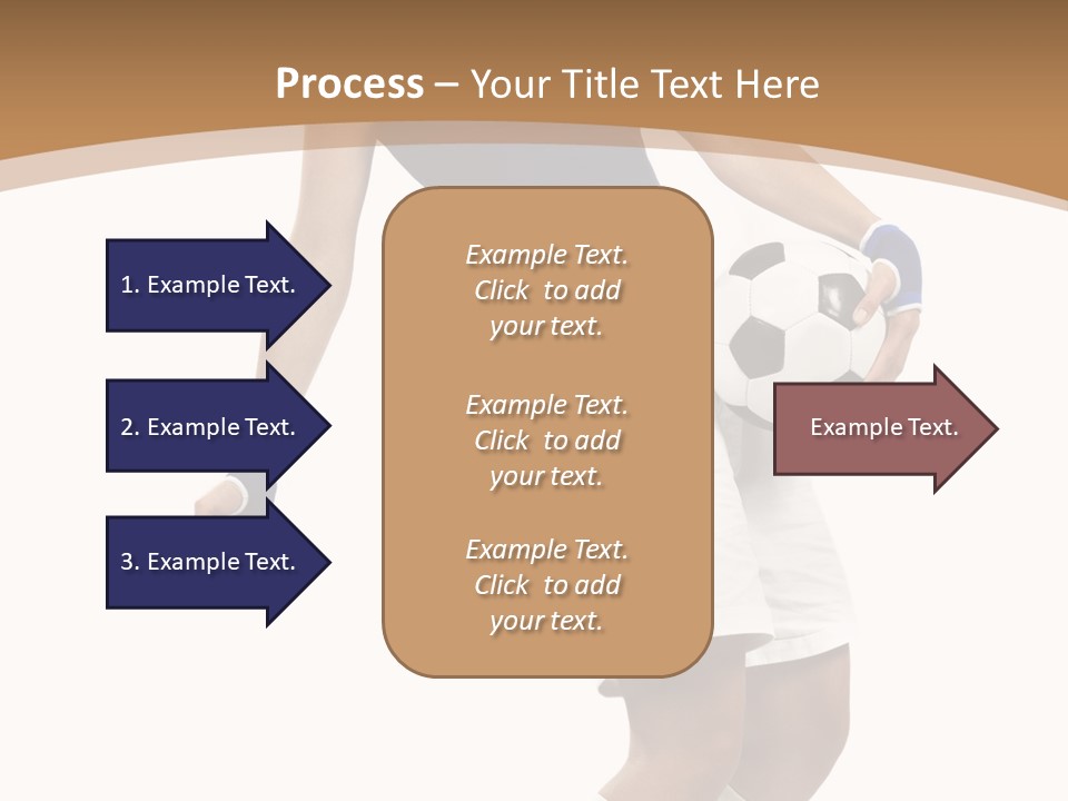 Woman Footballer Pretty PowerPoint Template