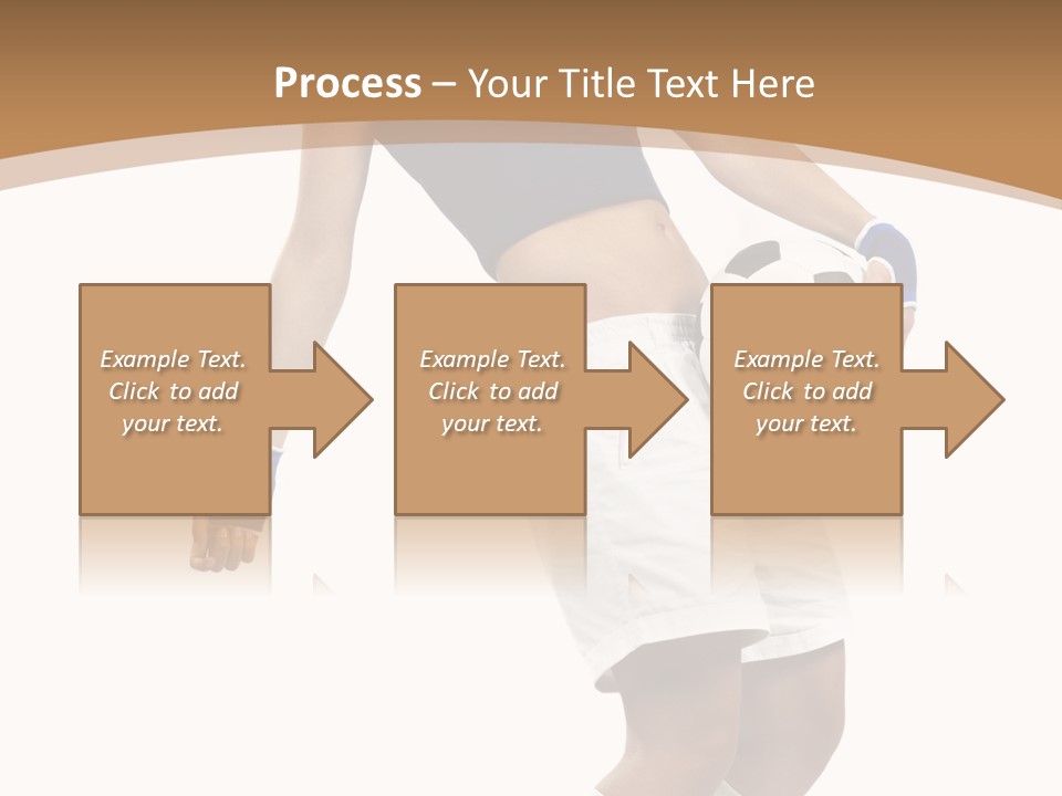 Woman Footballer Pretty PowerPoint Template