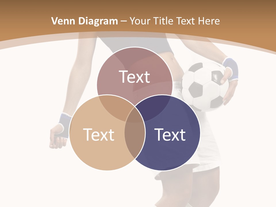 Woman Footballer Pretty PowerPoint Template