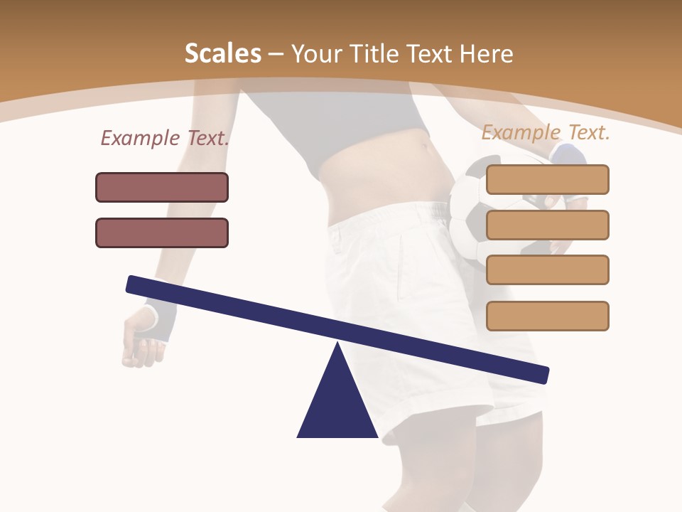 Woman Footballer Pretty PowerPoint Template