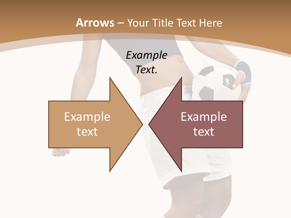 Woman Footballer Pretty PowerPoint Template