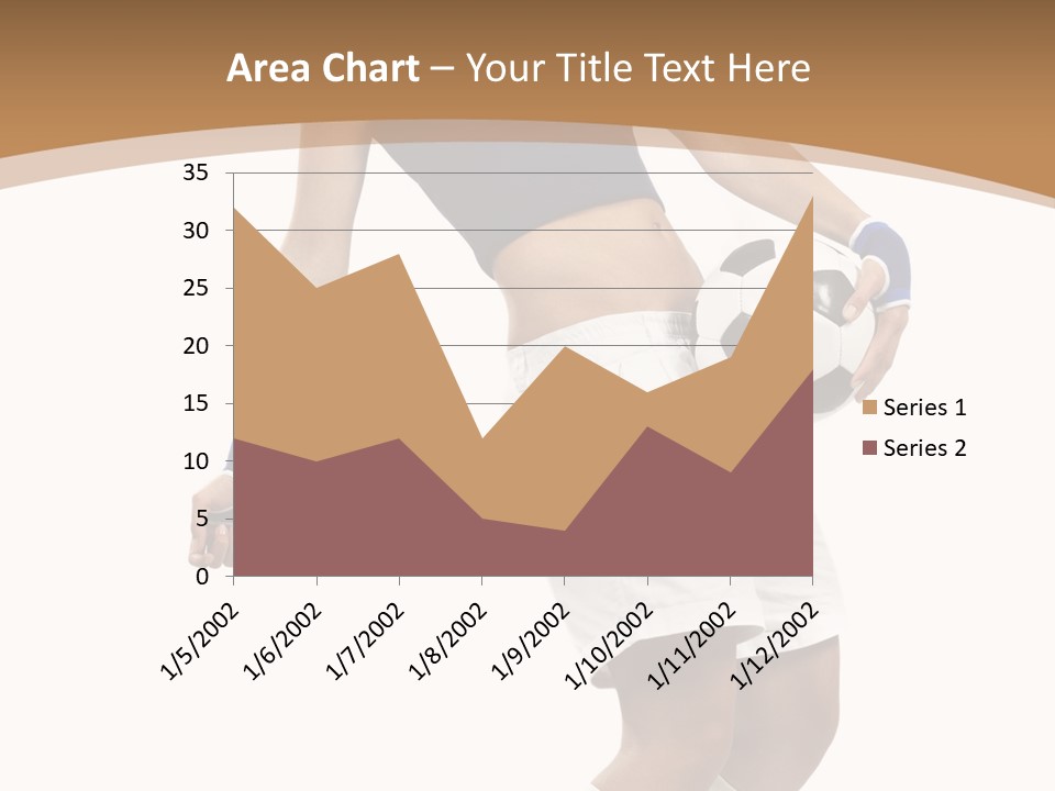 Woman Footballer Pretty PowerPoint Template