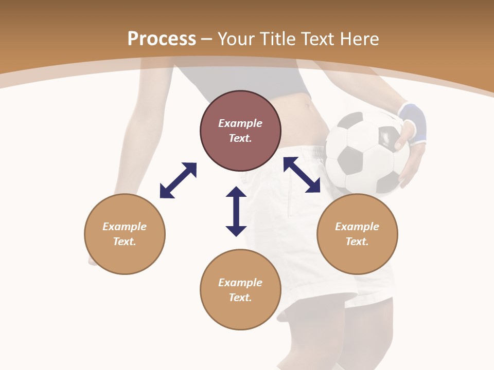 Woman Footballer Pretty PowerPoint Template