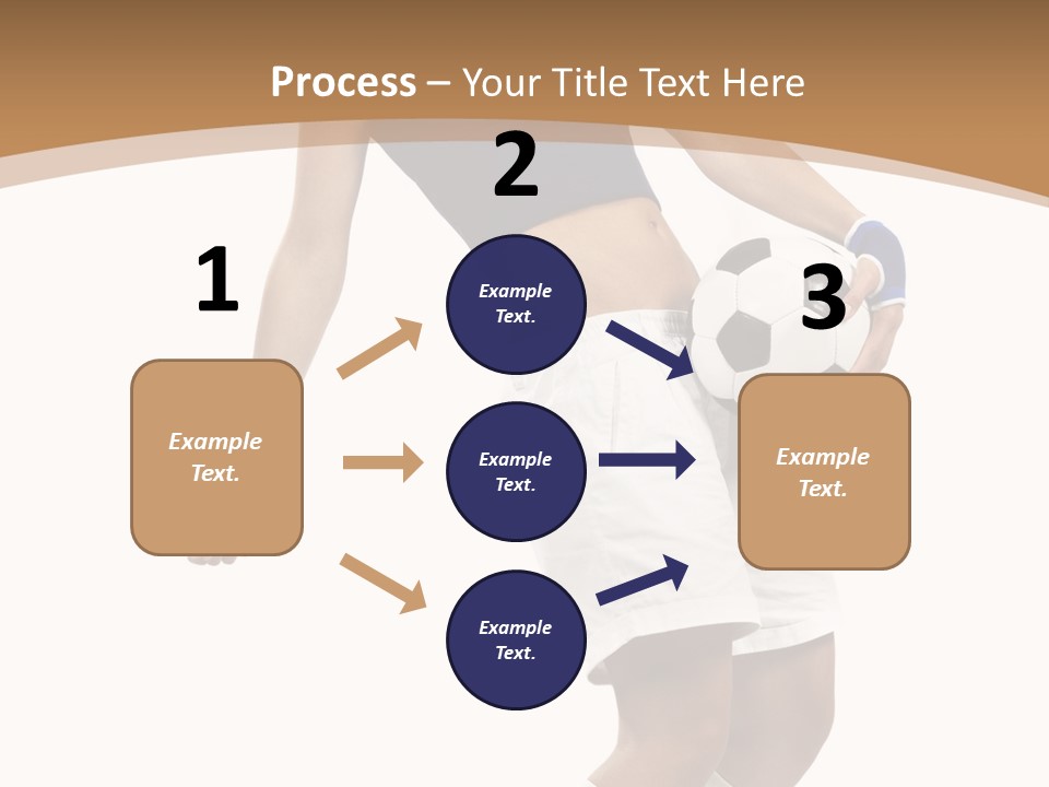 Woman Footballer Pretty PowerPoint Template