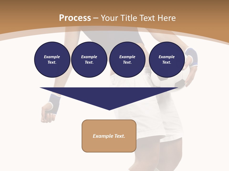 Woman Footballer Pretty PowerPoint Template