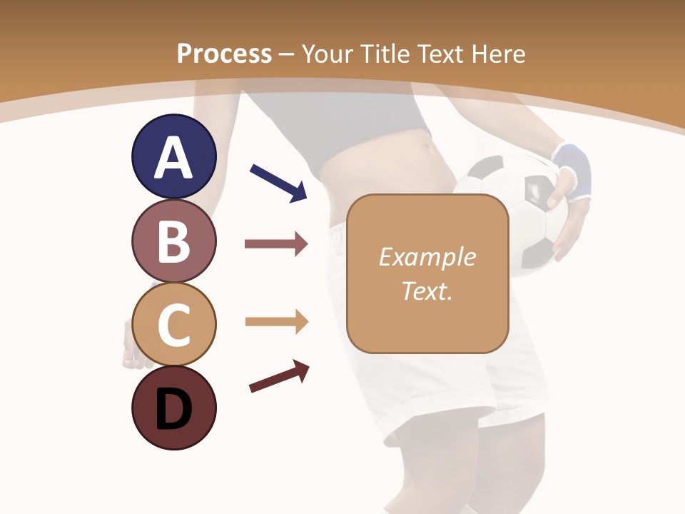 Woman Footballer Pretty PowerPoint Template