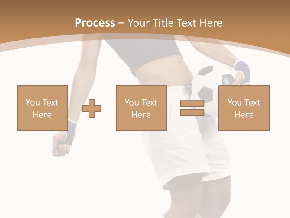 Woman Footballer Pretty PowerPoint Template