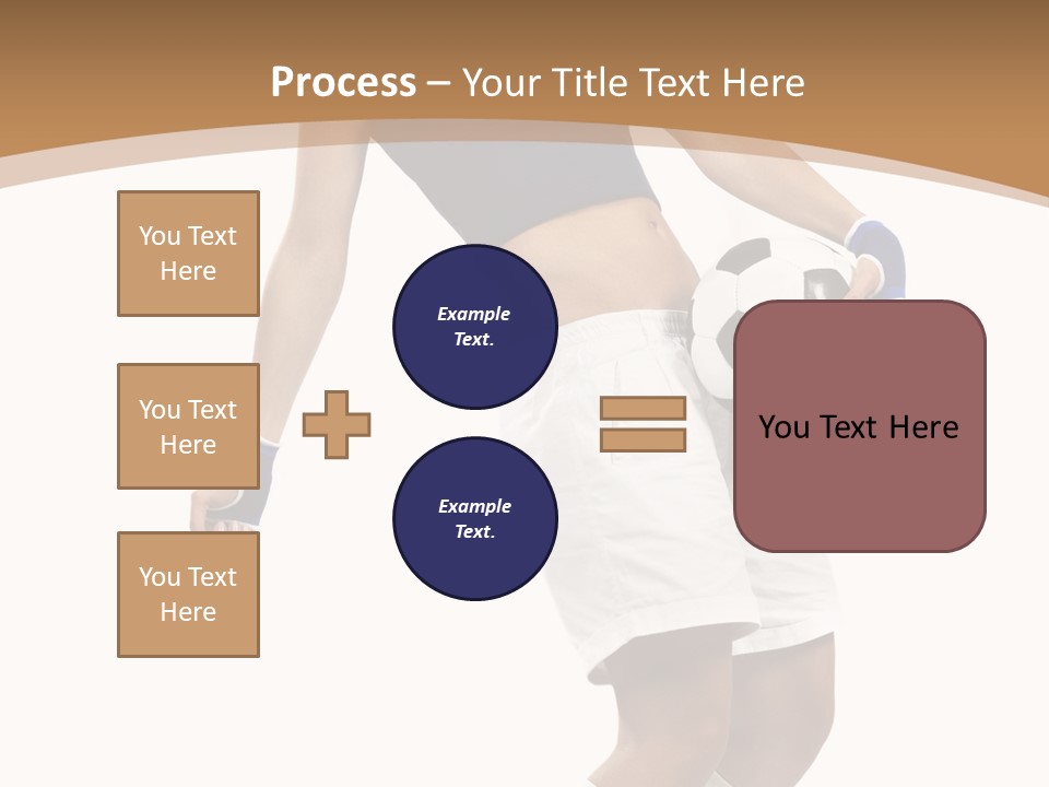 Woman Footballer Pretty PowerPoint Template