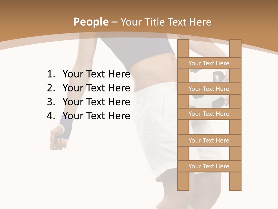 Woman Footballer Pretty PowerPoint Template