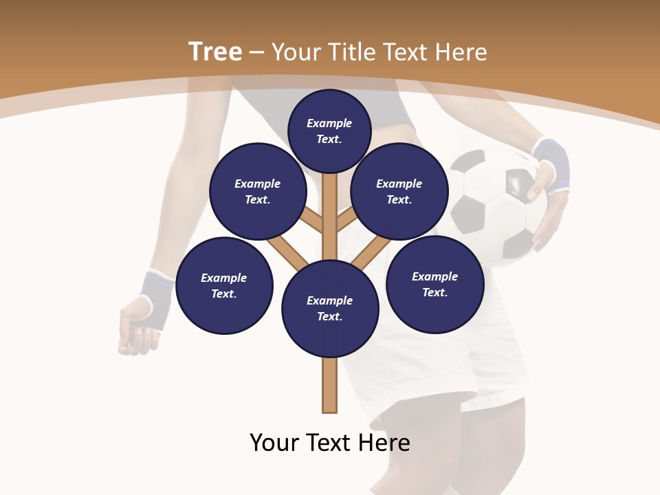 Woman Footballer Pretty PowerPoint Template
