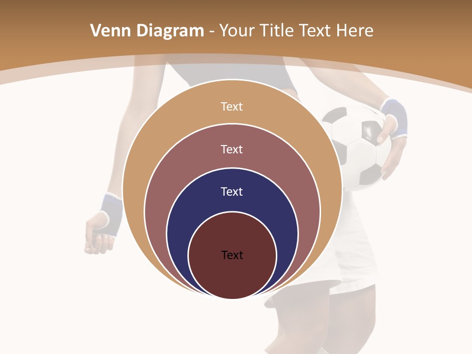 Woman Footballer Pretty PowerPoint Template