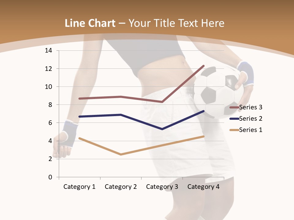 Woman Footballer Pretty PowerPoint Template