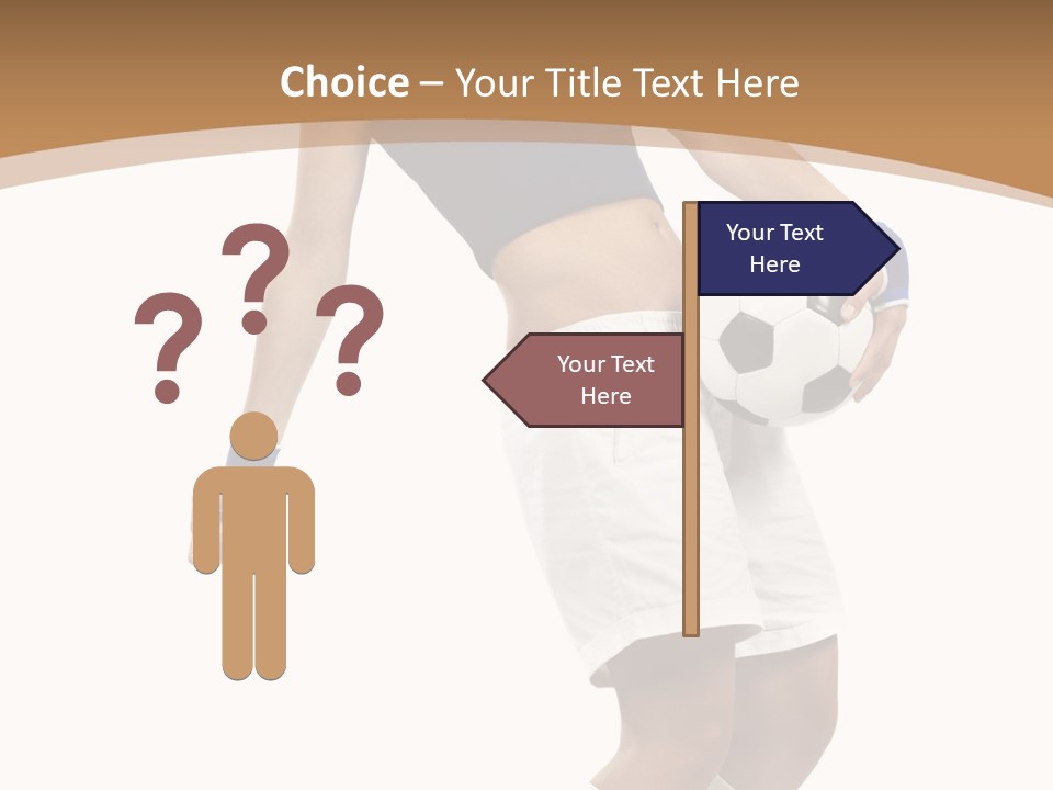 Woman Footballer Pretty PowerPoint Template