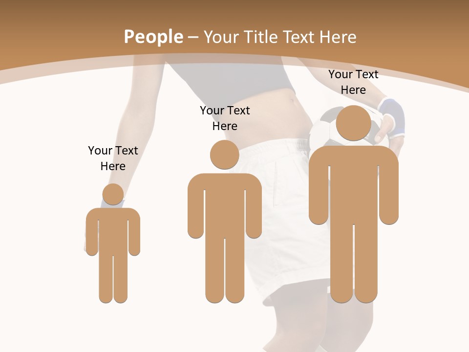 Woman Footballer Pretty PowerPoint Template