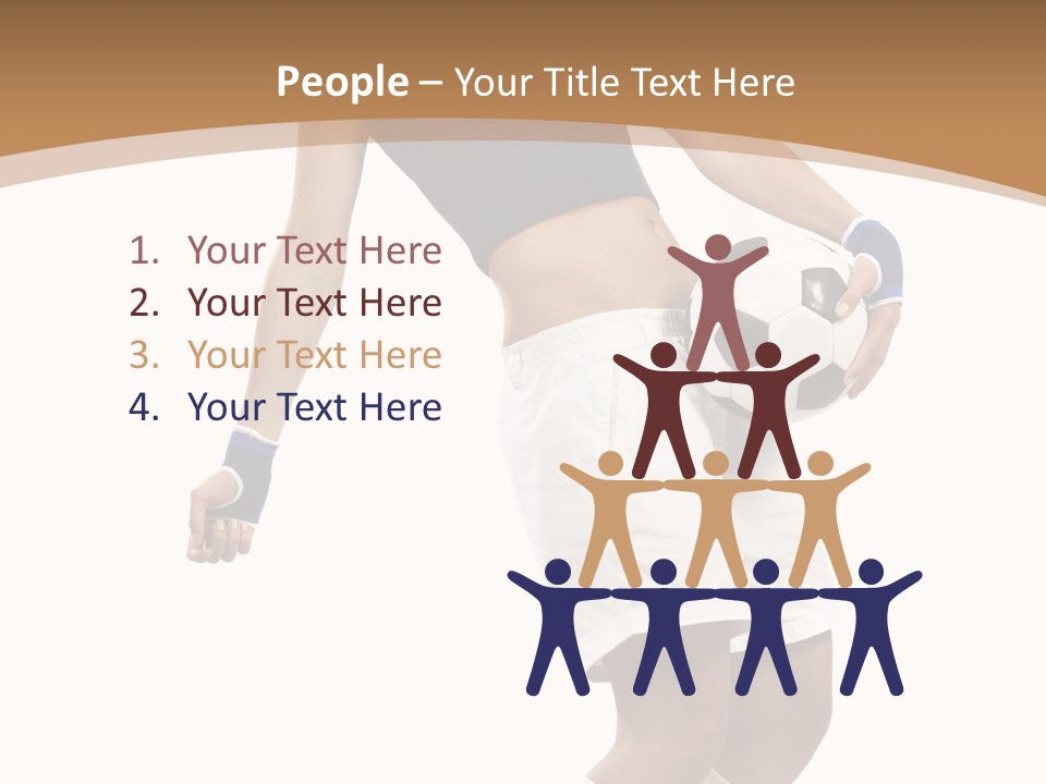 Woman Footballer Pretty PowerPoint Template