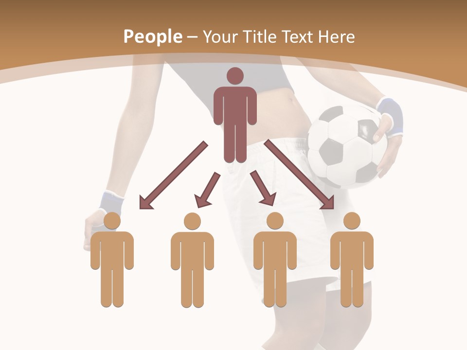 Woman Footballer Pretty PowerPoint Template