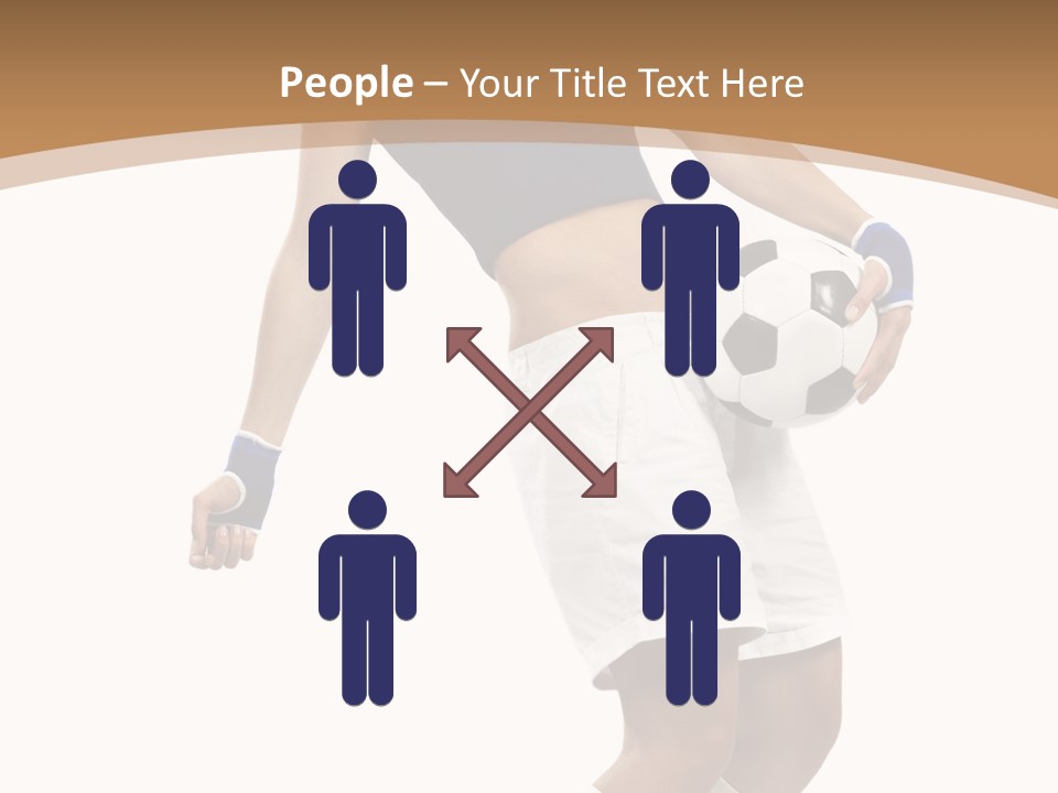 Woman Footballer Pretty PowerPoint Template