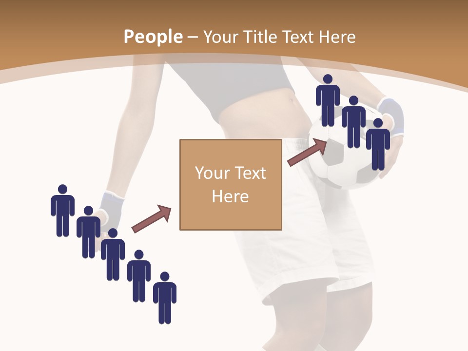 Woman Footballer Pretty PowerPoint Template