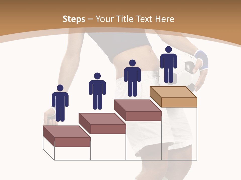 Woman Footballer Pretty PowerPoint Template