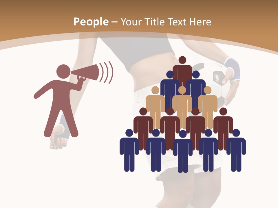 Woman Footballer Pretty PowerPoint Template