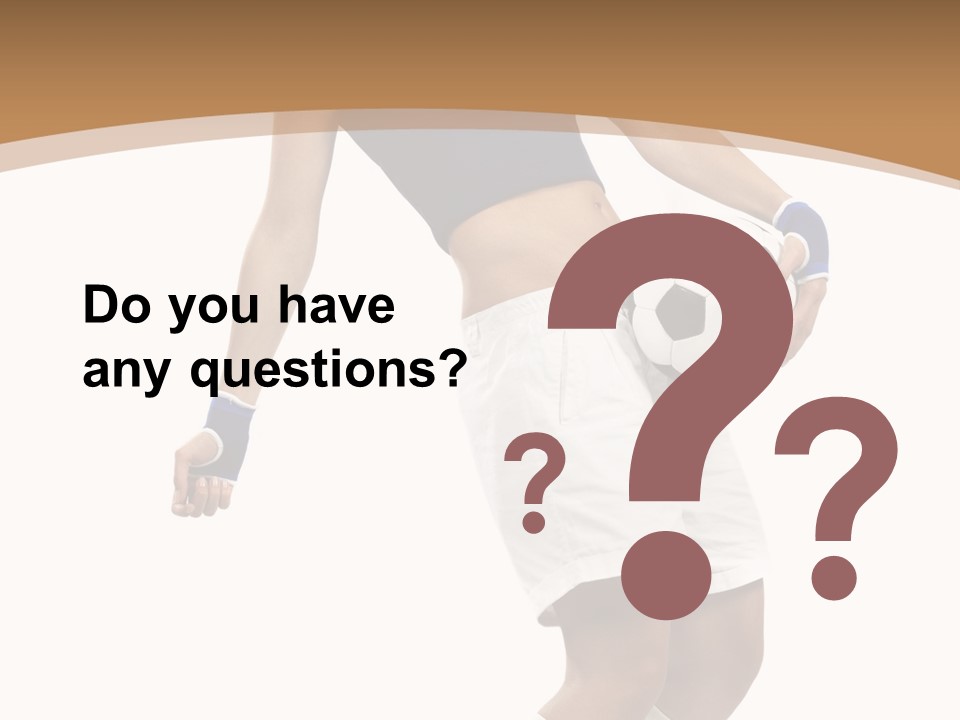 Woman Footballer Pretty PowerPoint Template