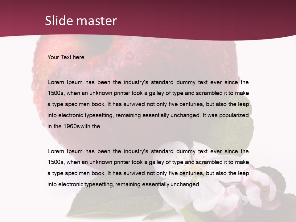 Droplet Ripe Single PowerPoint Template