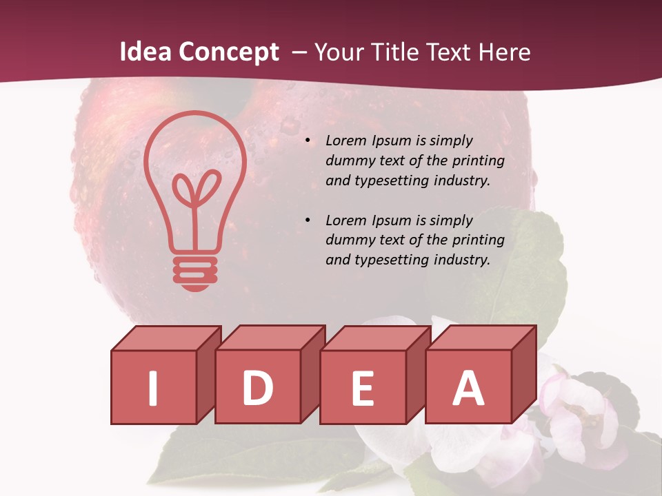 Droplet Ripe Single PowerPoint Template
