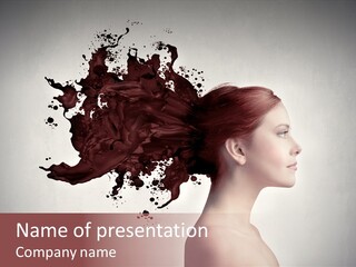 Water Caucasian Liquid PowerPoint Template