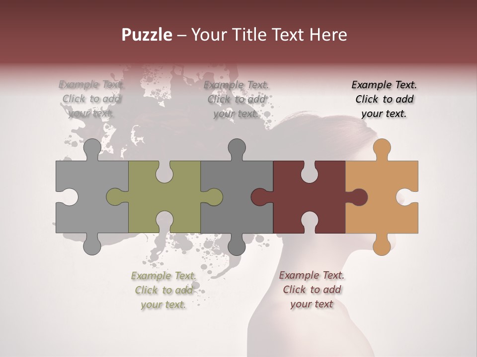 Water Caucasian Liquid PowerPoint Template