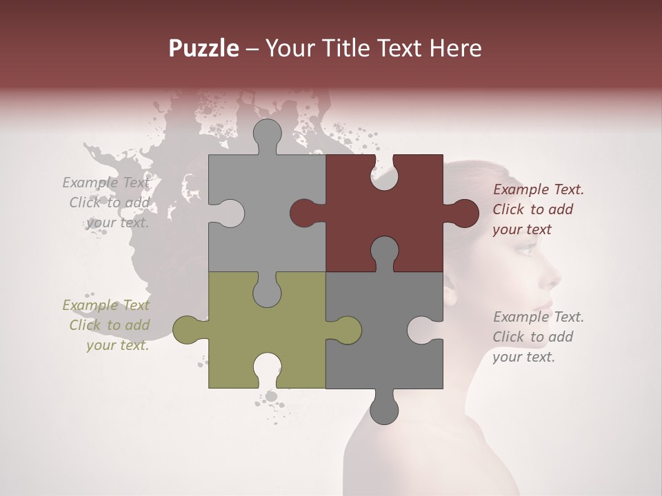 Water Caucasian Liquid PowerPoint Template