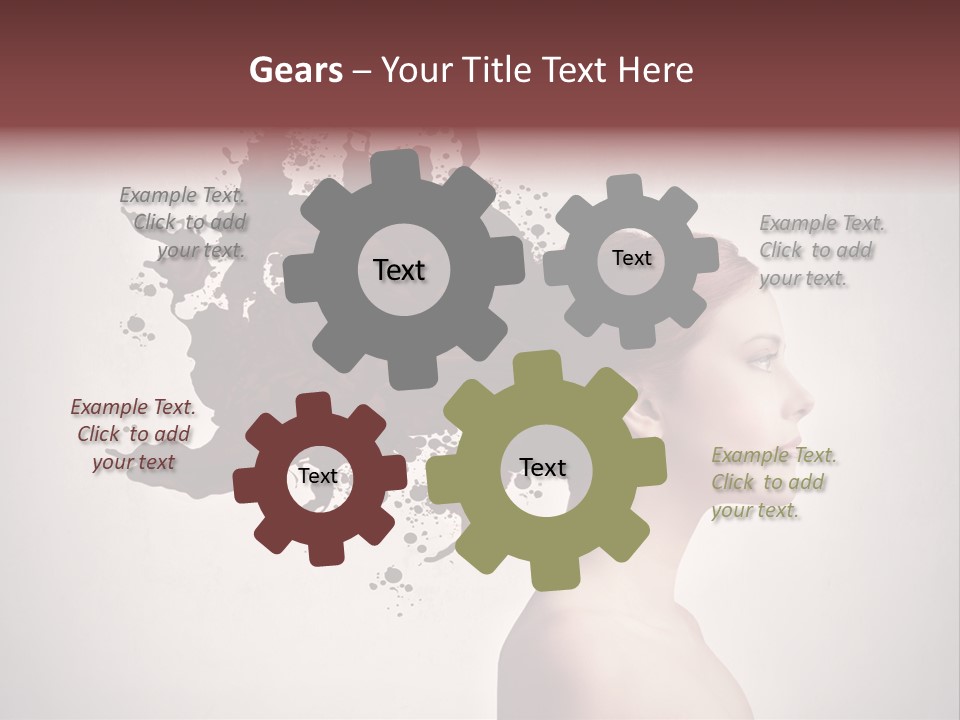 Water Caucasian Liquid PowerPoint Template