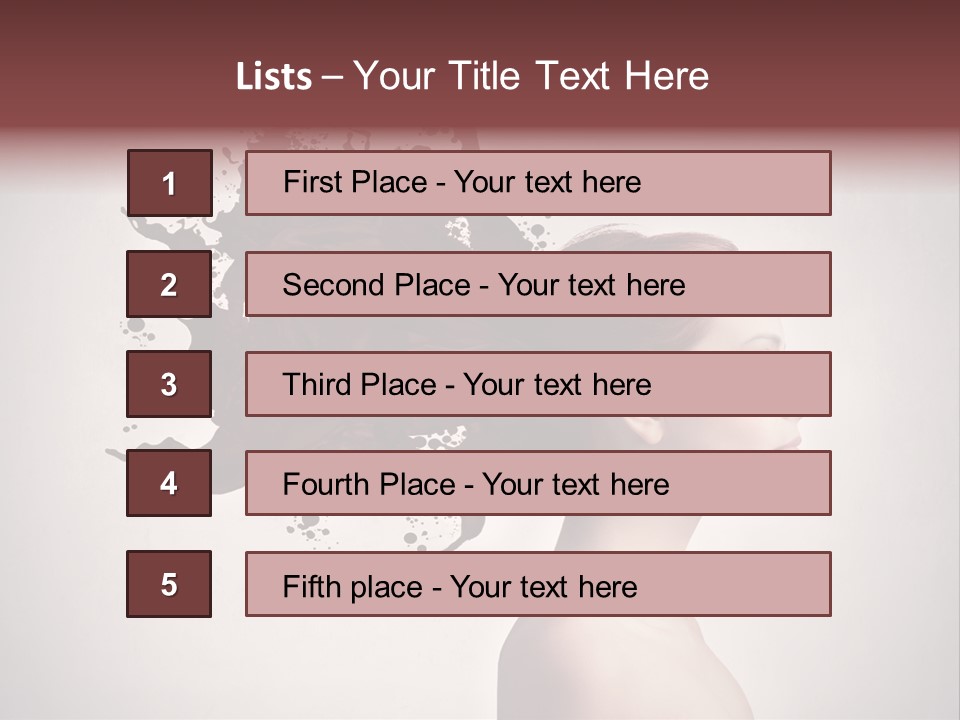 Water Caucasian Liquid PowerPoint Template