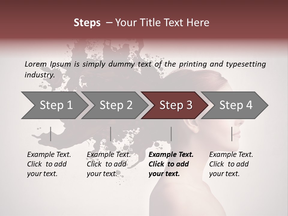 Water Caucasian Liquid PowerPoint Template