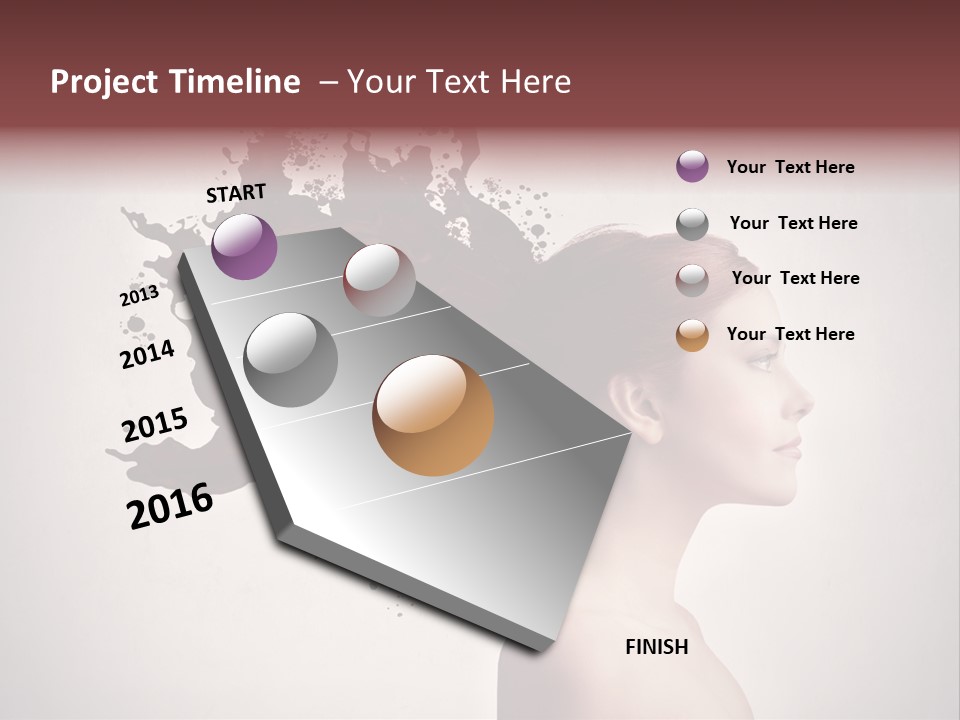 Water Caucasian Liquid PowerPoint Template