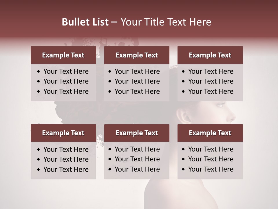 Water Caucasian Liquid PowerPoint Template