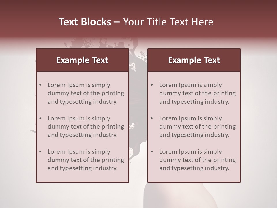 Water Caucasian Liquid PowerPoint Template