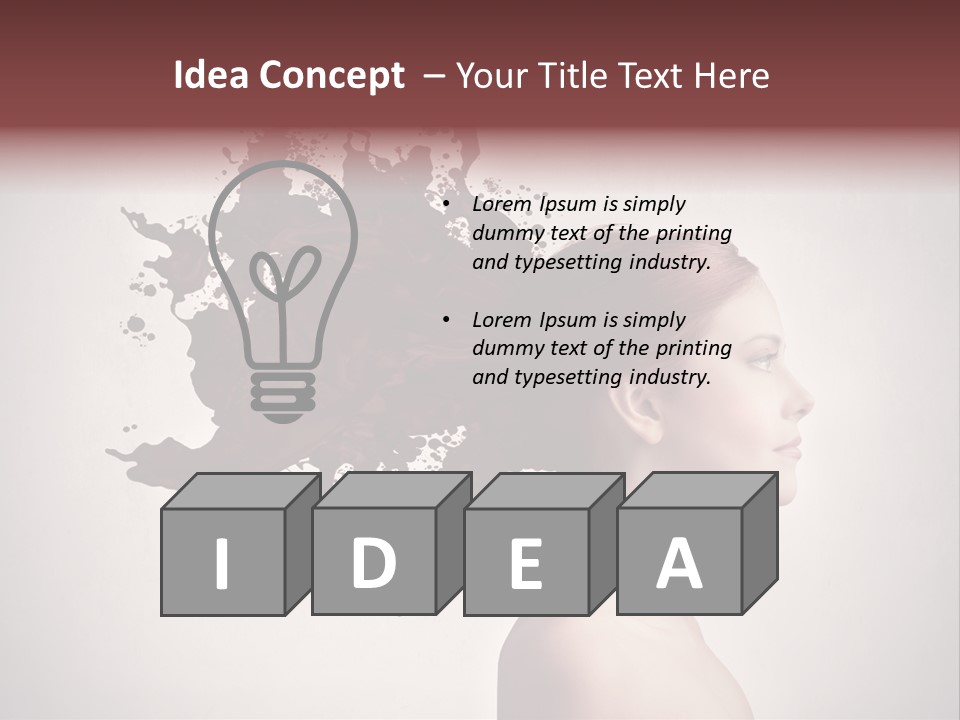 Water Caucasian Liquid PowerPoint Template