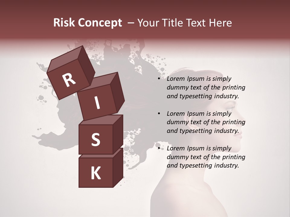 Water Caucasian Liquid PowerPoint Template