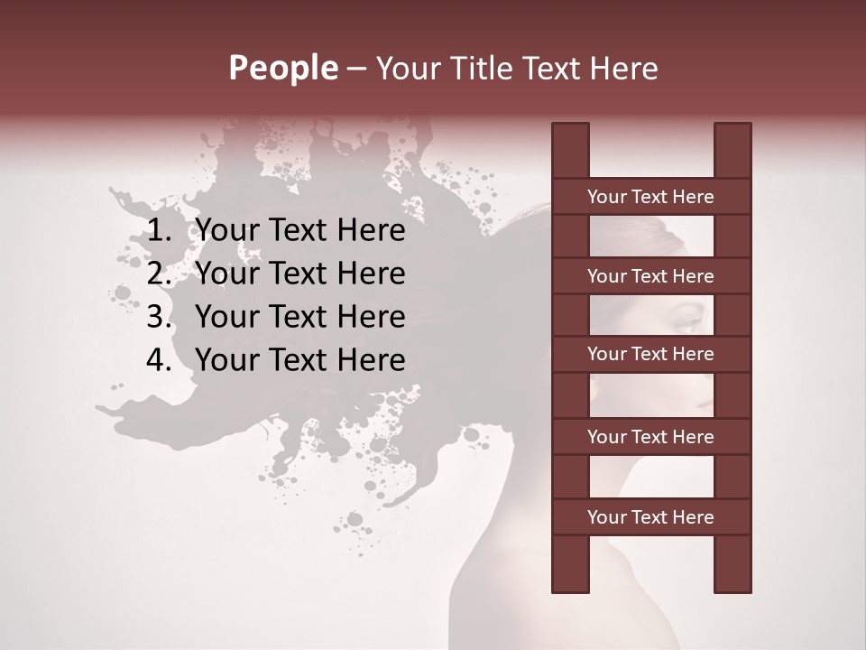 Water Caucasian Liquid PowerPoint Template