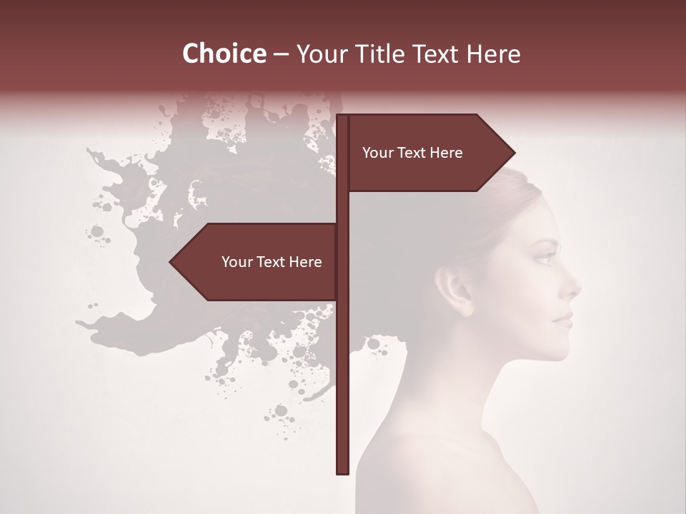 Water Caucasian Liquid PowerPoint Template