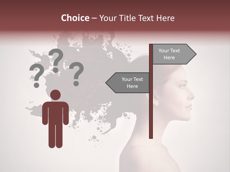 Water Caucasian Liquid PowerPoint Template